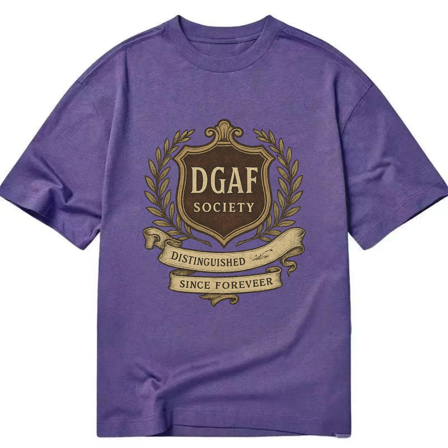 Official membership card design - "DGAF Society - Distinguished Members Since - Classic T-shirt - Purple