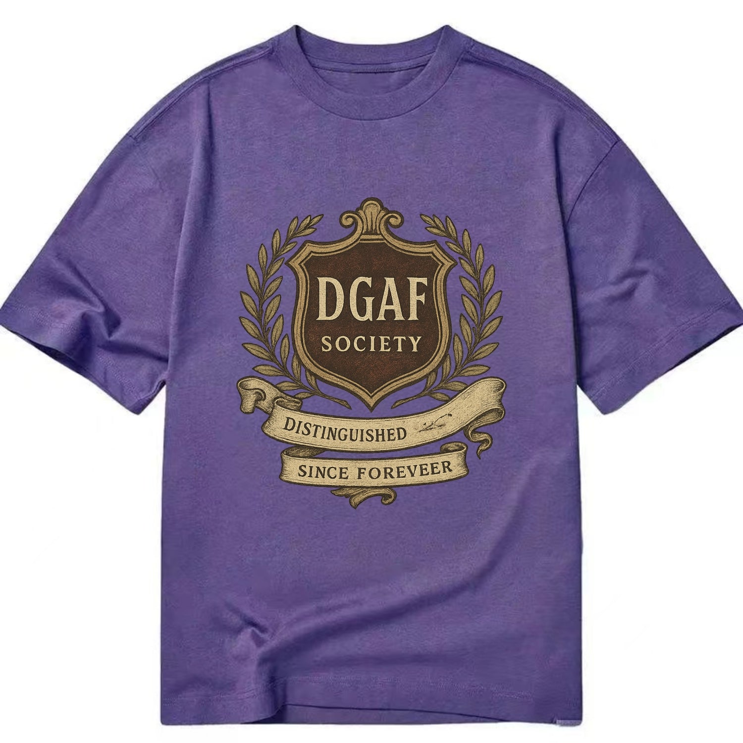 Official membership card design - "DGAF Society - Distinguished Members Since - Classic T-shirt - Purple