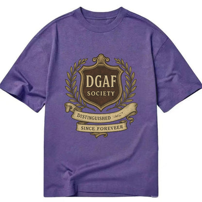 Official membership card design - "DGAF Society - Distinguished Members Since - Classic T-shirt - Purple