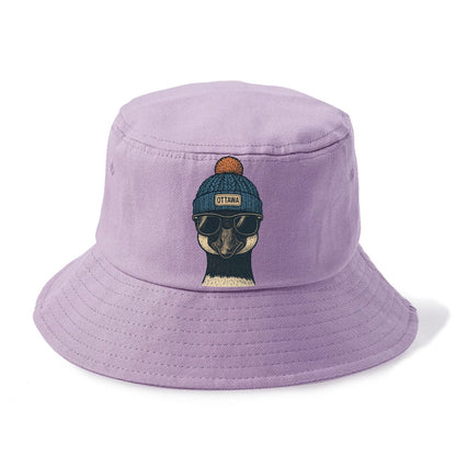 Ottawa Canadian Goose wearing Ottawa bea - Bucket Hat - Purple