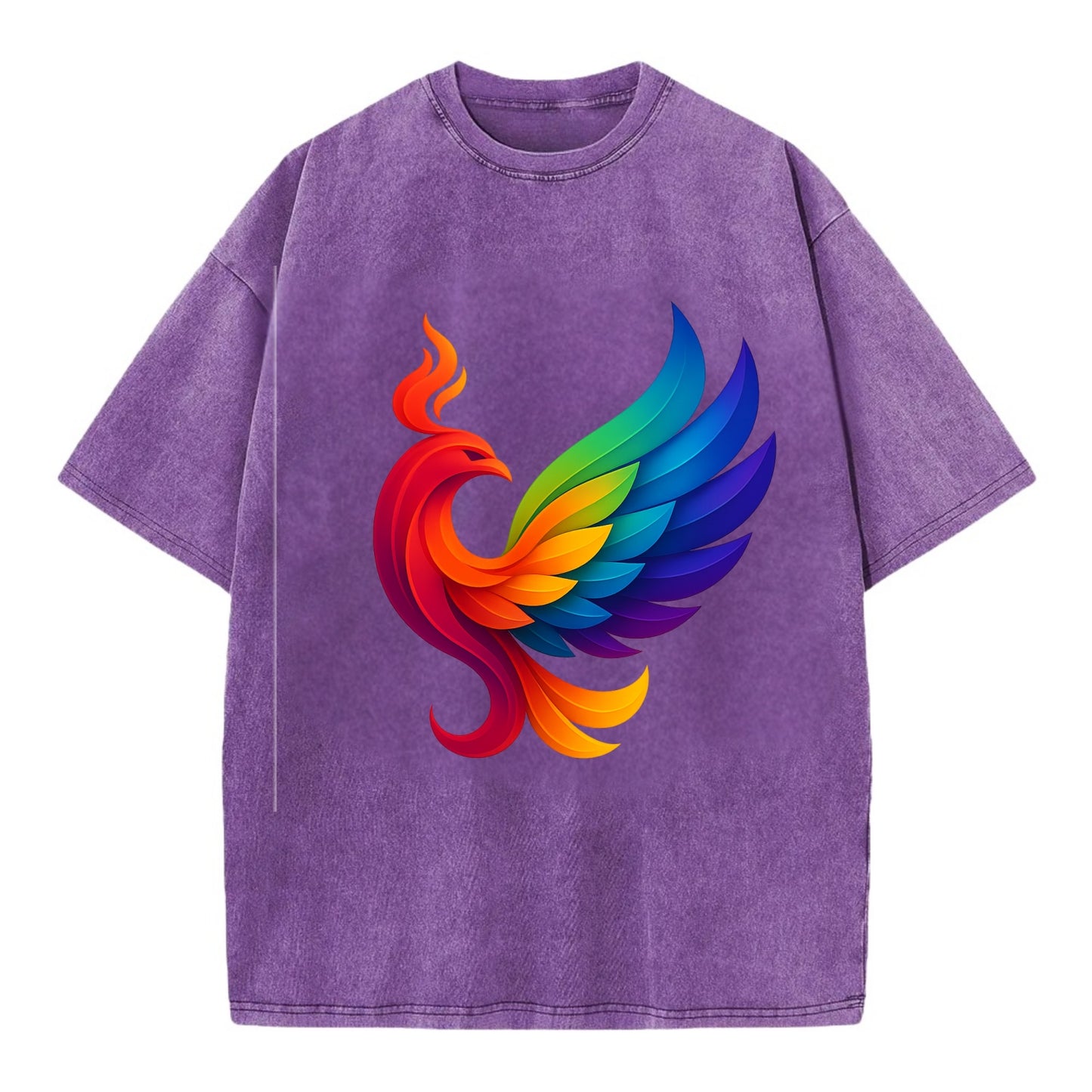 Liberation Bird - Phoenix with each feat - Vintage T-shirt - Purple