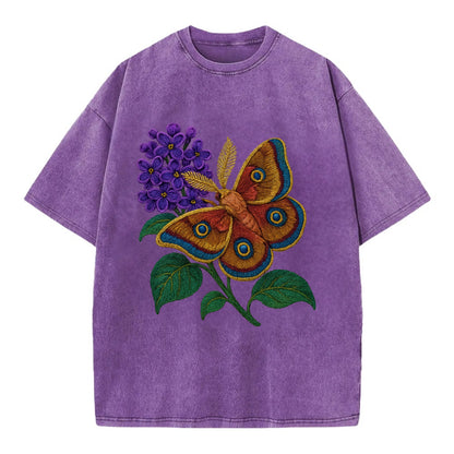 Polyphemus Moth - Vintage T-shirt - Purple