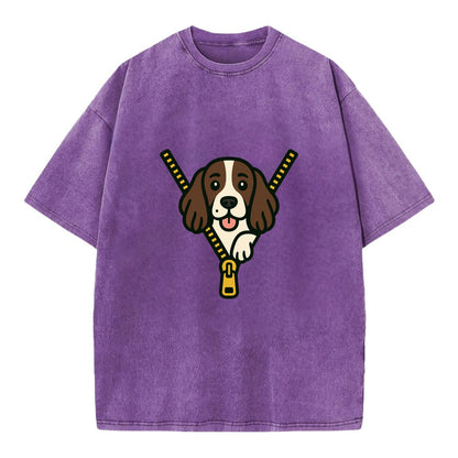 English Springer Spaniel - Vintage T-shirt - Purple