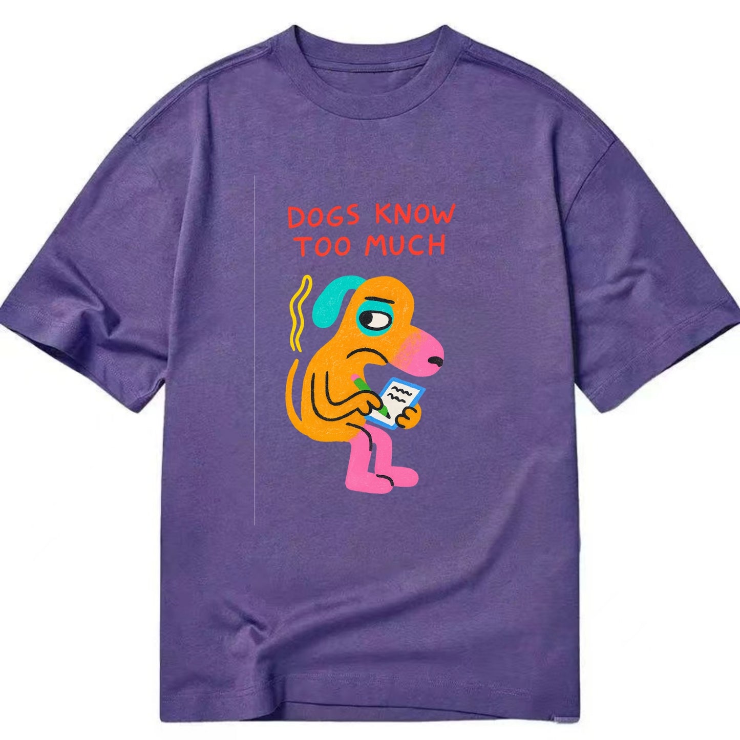 CATS OWN YOU | Cat on throne pointing down - Classic T-shirt - Purple