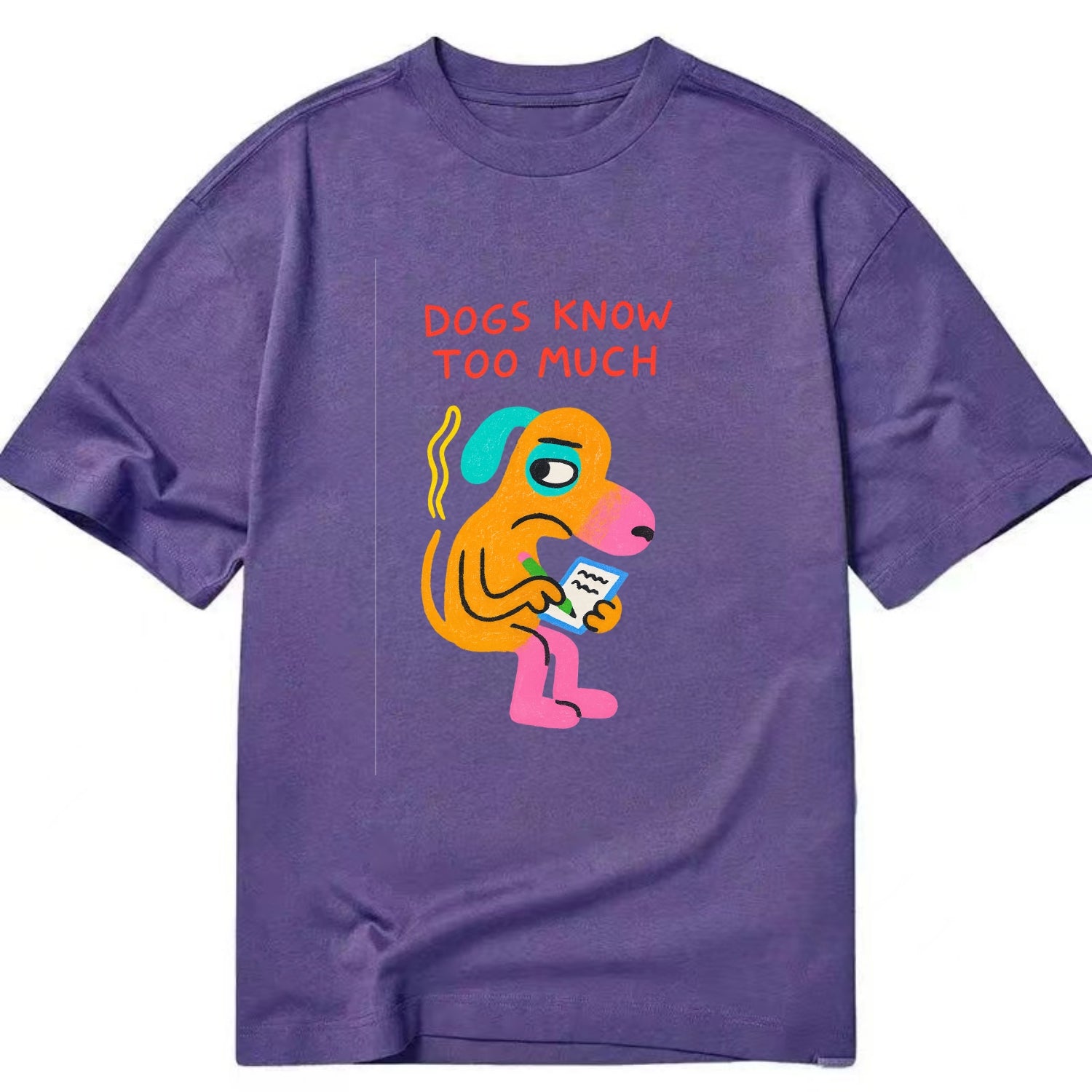 CATS OWN YOU | Cat on throne pointing down - Classic T-shirt - Purple