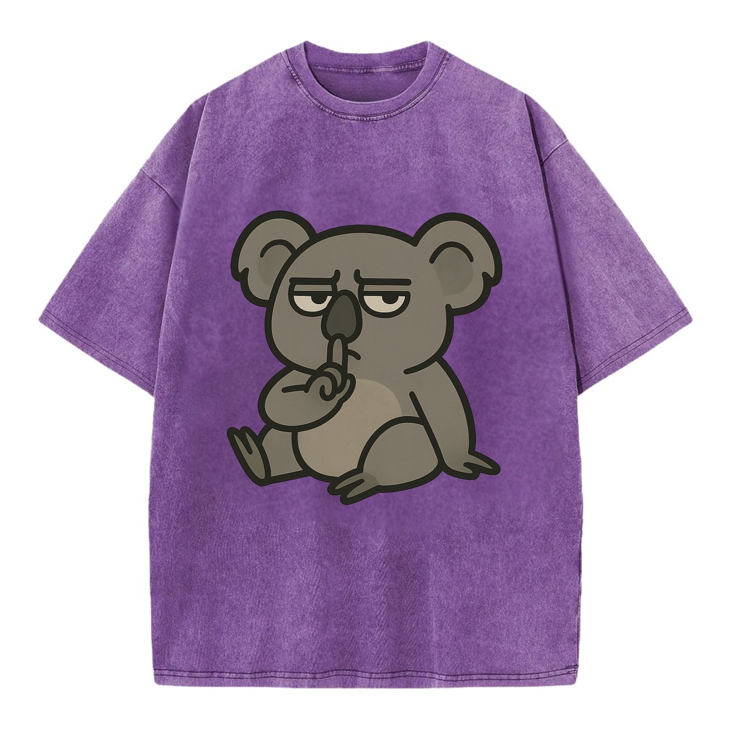 The Koala Judging - Vintage T-shirt - Purple
