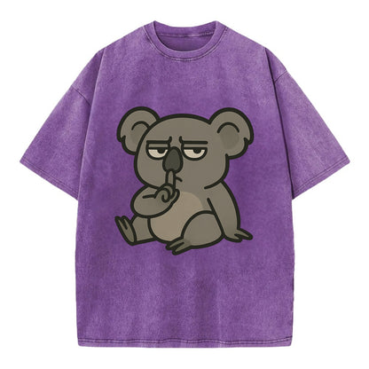 The Koala Judging - Vintage T-shirt - Purple