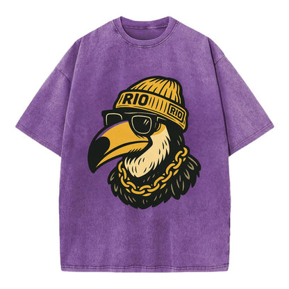 Rio Toucan - Vintage T-shirt - Purple