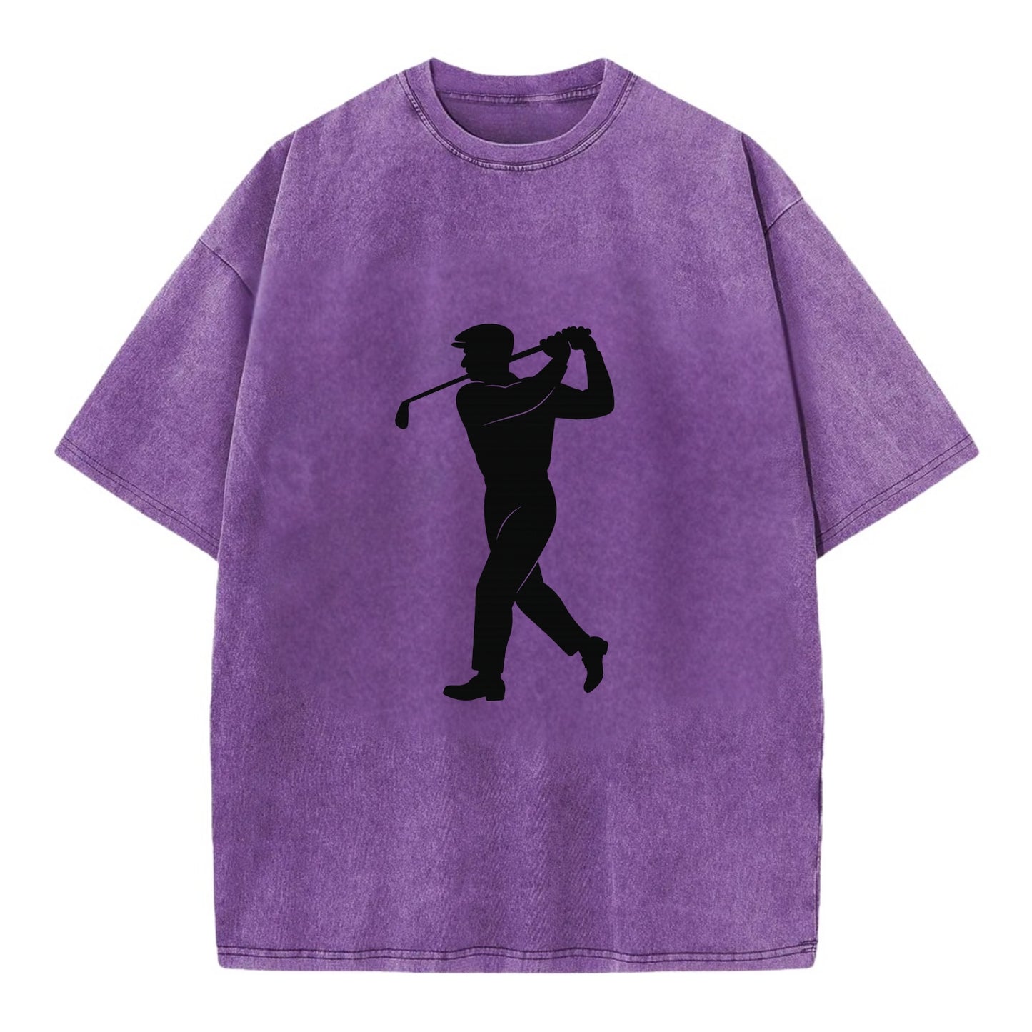 Golfer perfect swing follow-through - Vintage T-shirt - Purple