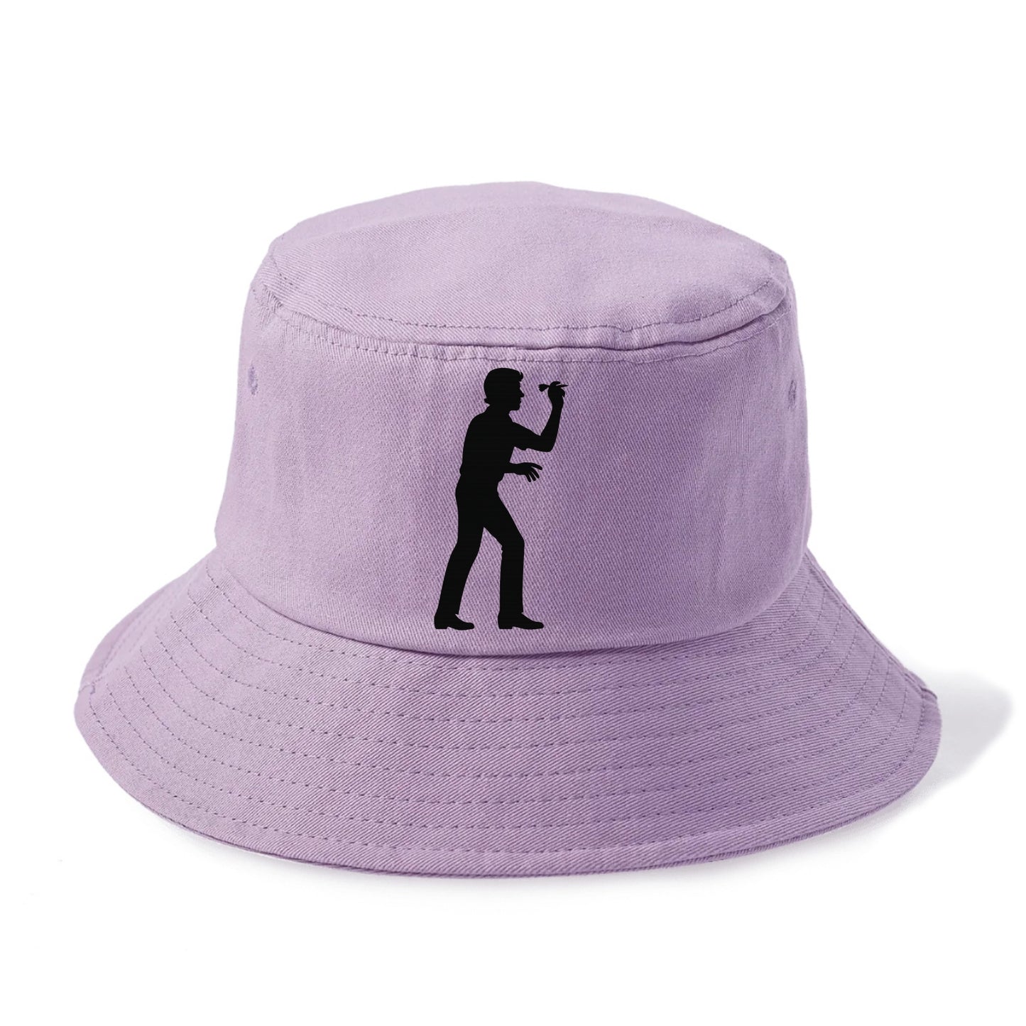 Darts player in throwing stance - Bucket Hat - Purple