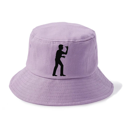 Darts player in throwing stance - Bucket Hat - Purple