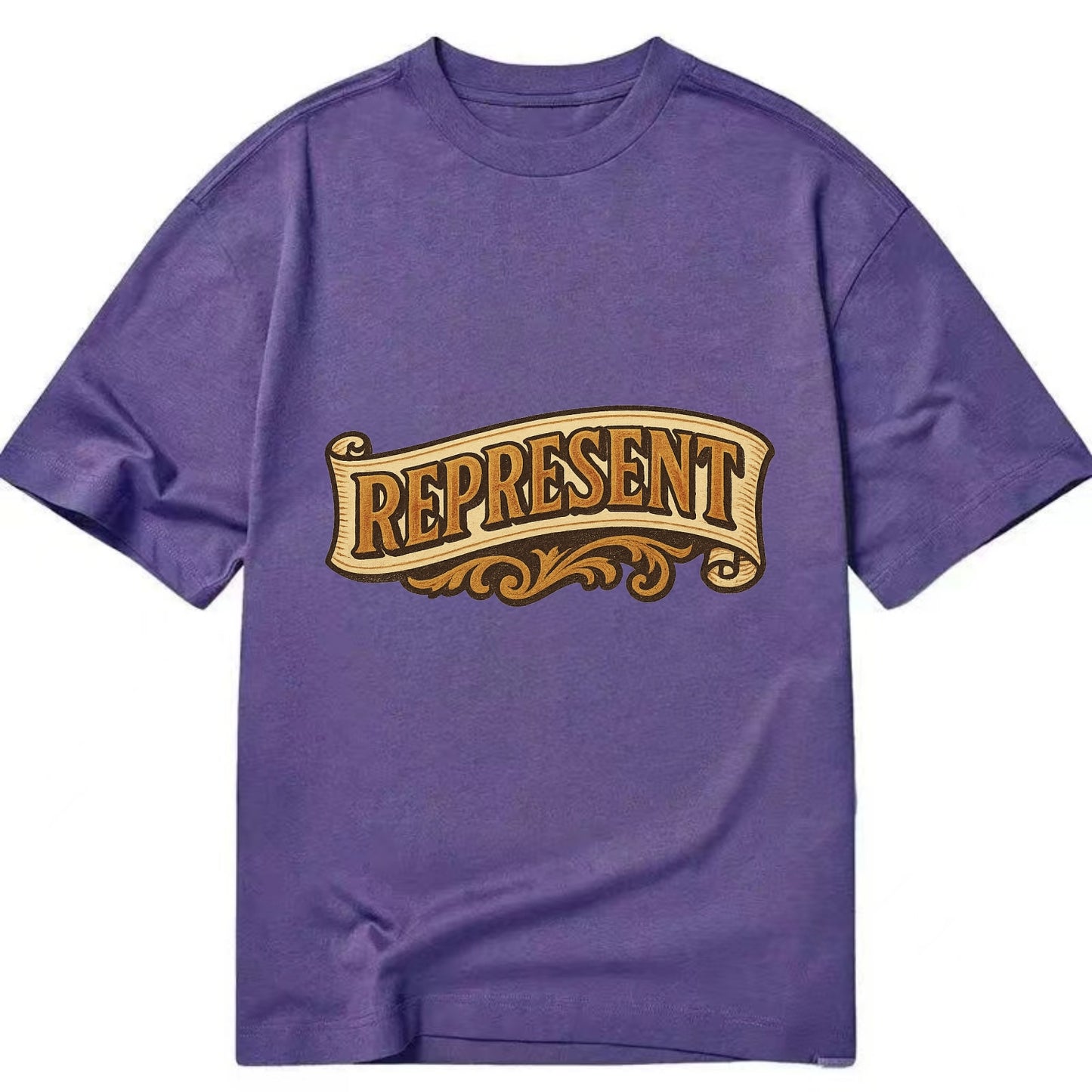 Bold typography design - "REPRESENT" - showing where you from - Classic T-shirt - Purple