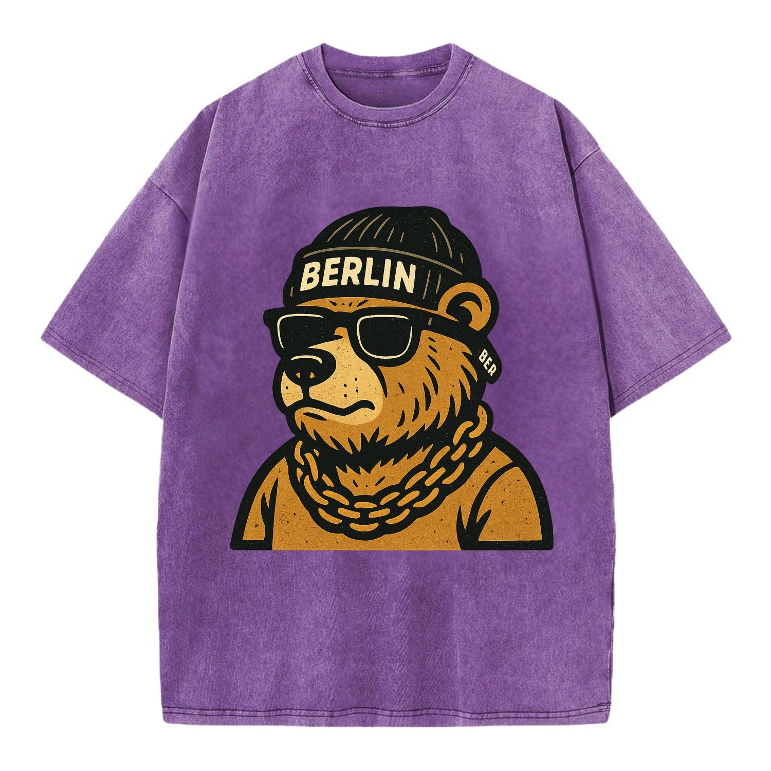Berlin Bear - Vintage T-shirt - Purple