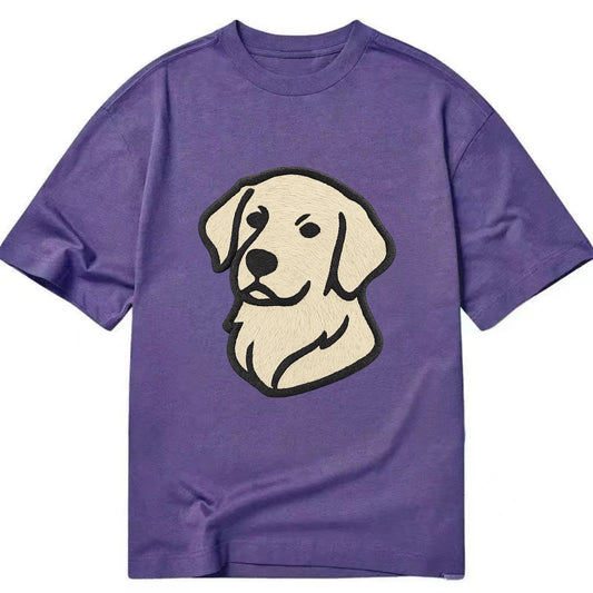 Golden Retriever - Head tilt curious pos Classic T-shirt - Purple