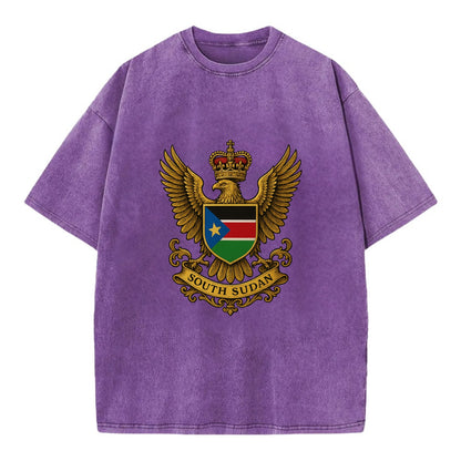 South Sudan Royal Logo  - Vintage T-shirt - Purple