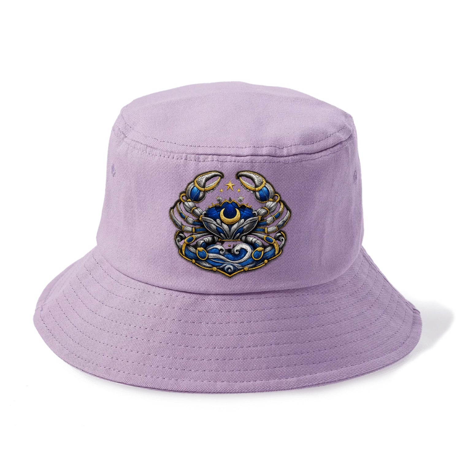 CANCER CRAB - protective crab in silver and blue , water sign - Bucket Hat - Purple