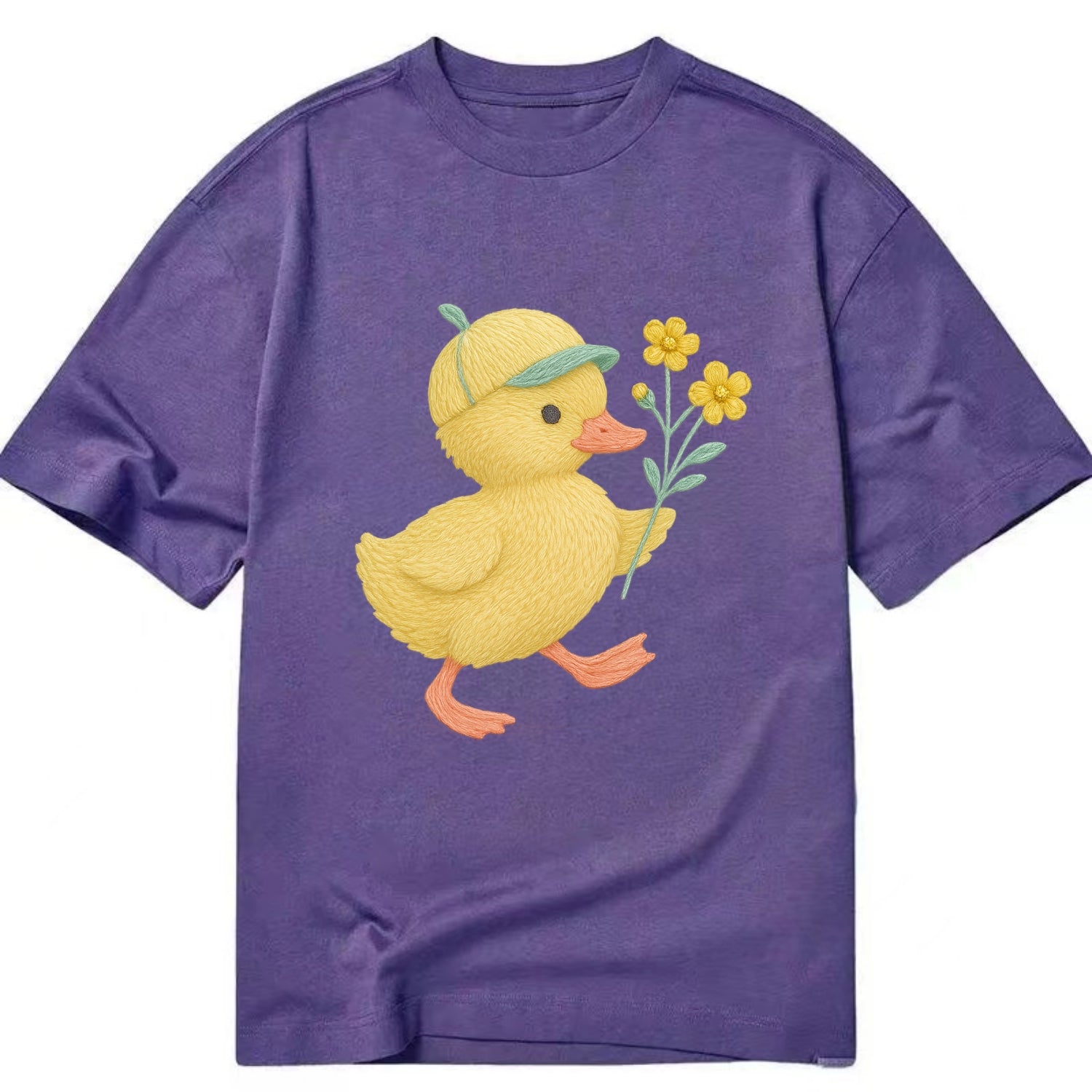 Yellow Duckling - Classic T-shirt - Purple