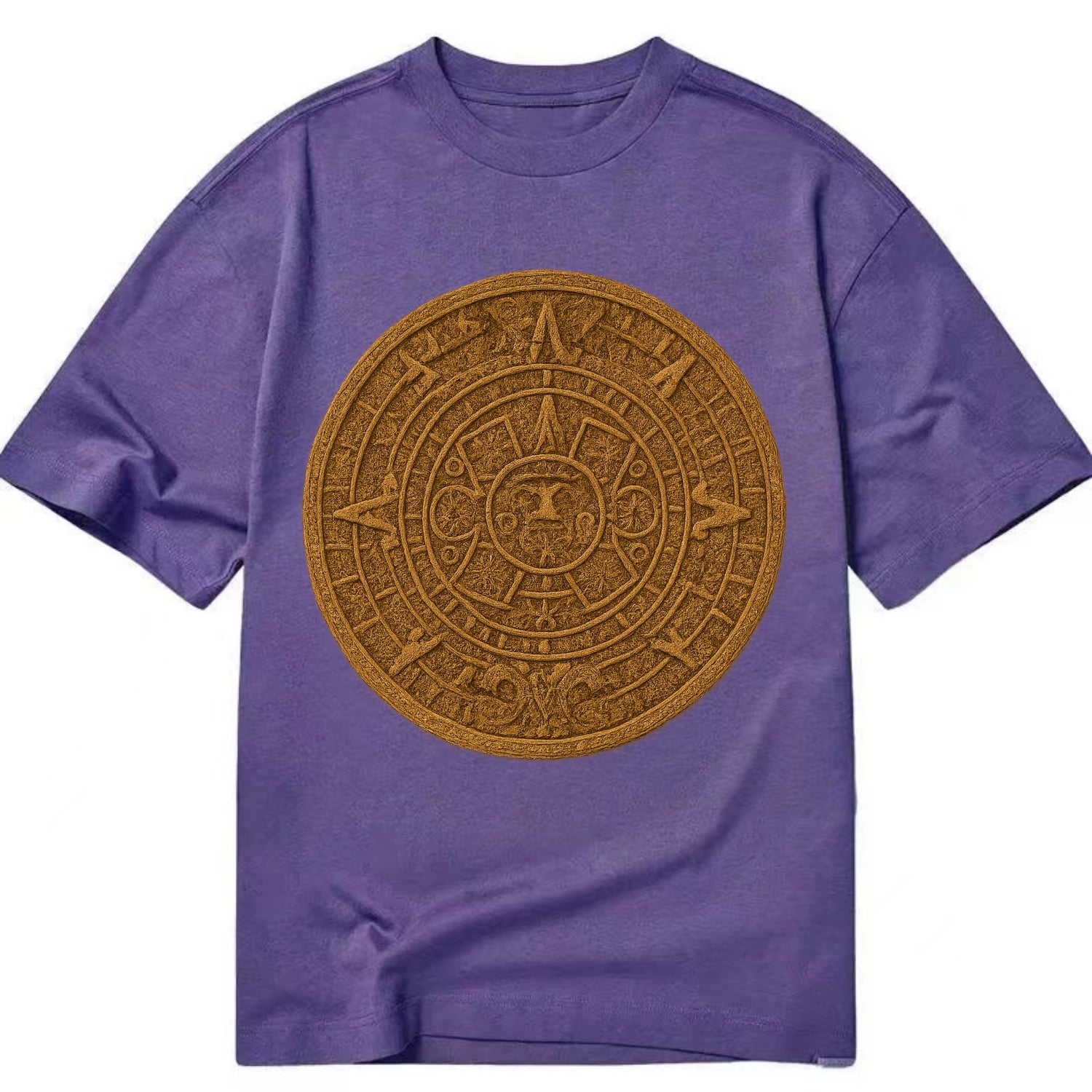 Aztec Calendar  - Classic T-shirt - Purple