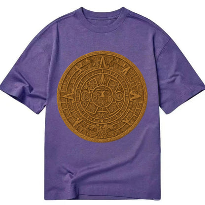 Aztec Calendar  - Classic T-shirt - Purple