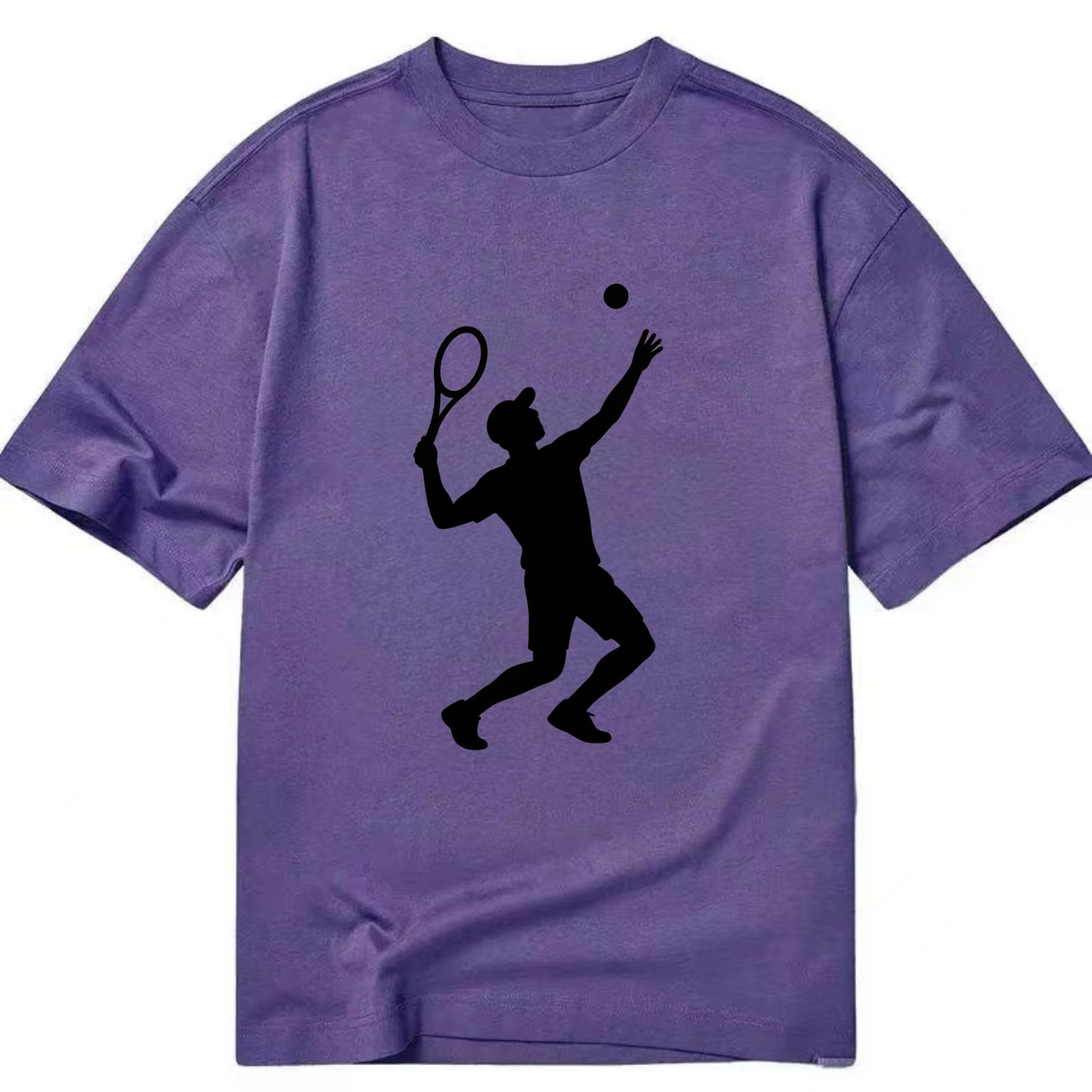 Tennis player serving powerful shot - Classic T-shirt - Purple