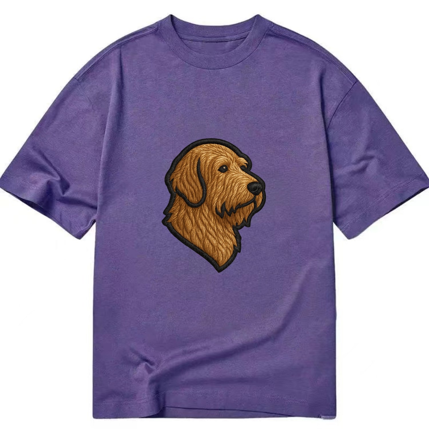 Otterhound - Trendy shaggy hound logo wi - Classic T-shirt - Purple