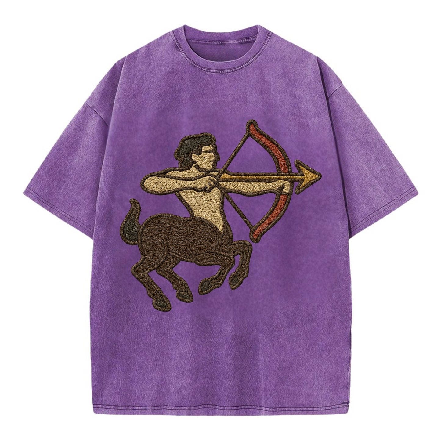 Sagittarius Arrow  - Vintage T-shirt - Purple