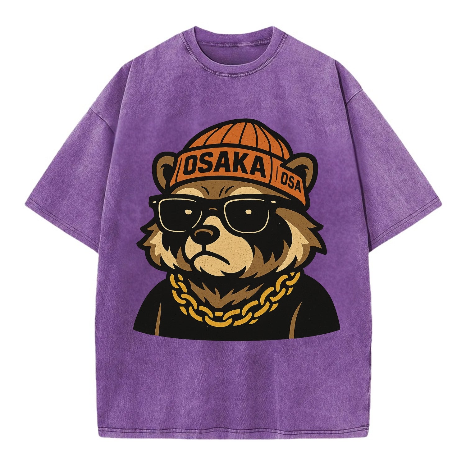 Osaka Tanuki - Vintage T-shirt - Purple