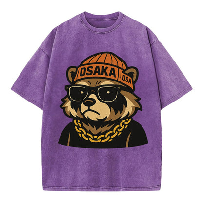 Osaka Tanuki - Vintage T-shirt - Purple