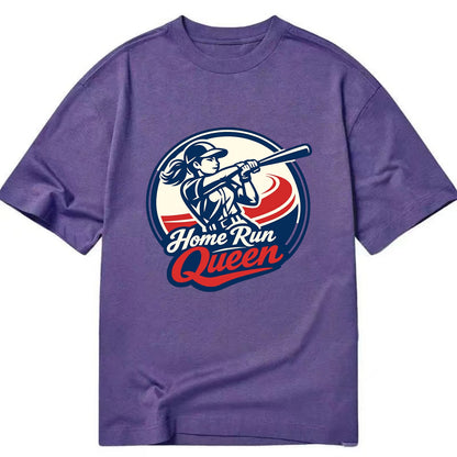 Feminine Power at Bat - Classic T-shirt - Purple