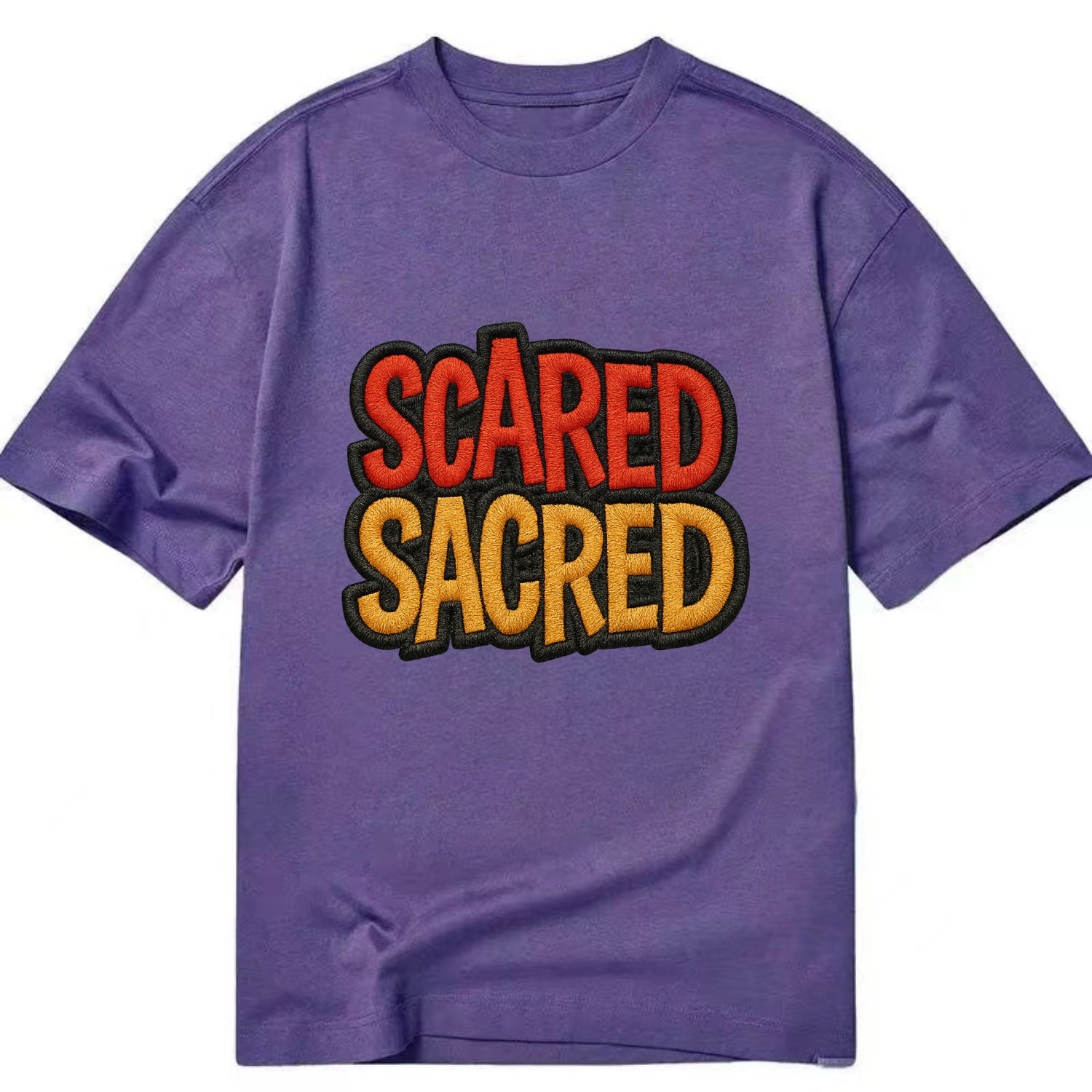 SCARED;SACRED JOURNEY Spiritual Purple Hat - Classic T-shirt - Purple