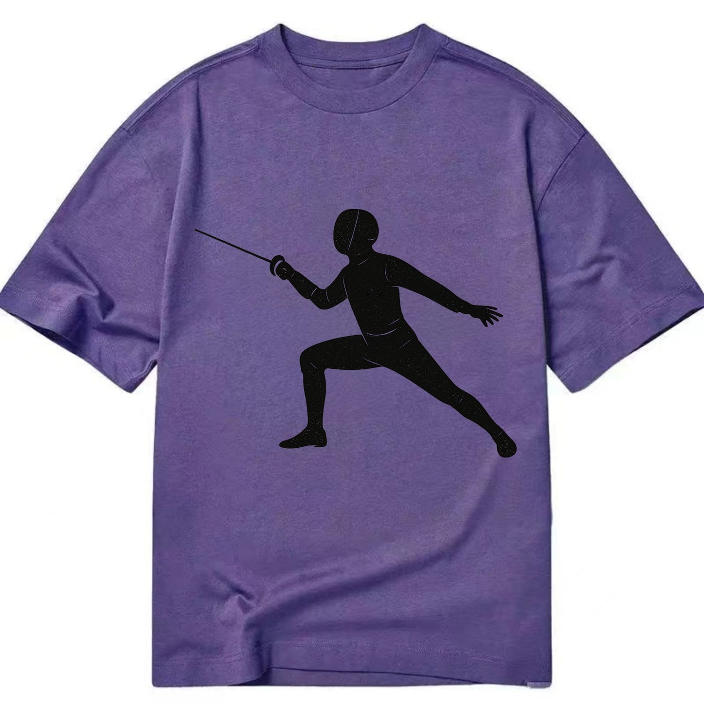 Fencer in lunge position - Classic T-shirt - Purple