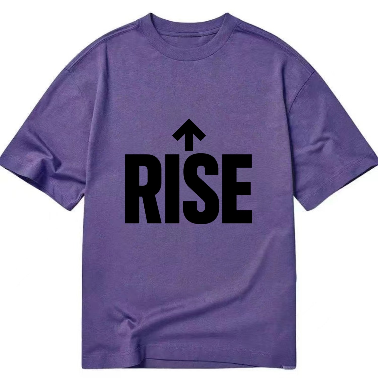 Bold typography design - "RISE" - getting up, ascending, elevating - Classic T-shirt - Purple
