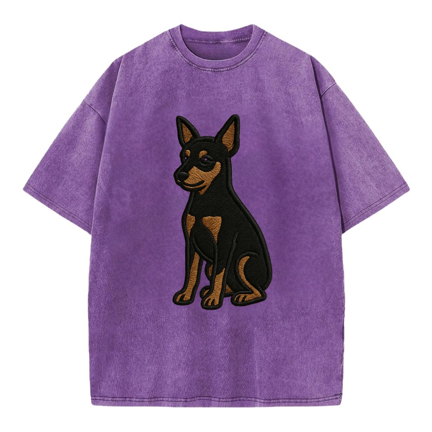 Miniature Pinscher - Black and tan sitti Vintage T-shirt - Purple