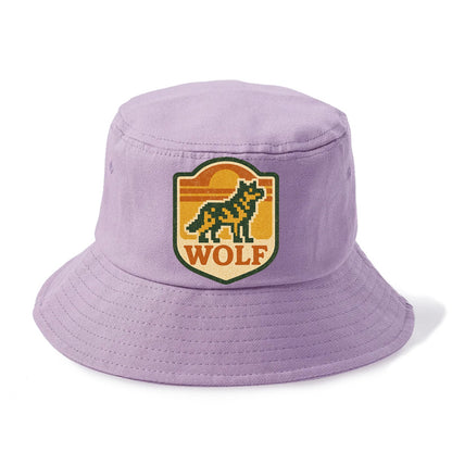 Digital Pixel Wolf  - Bucket Hat - Purple