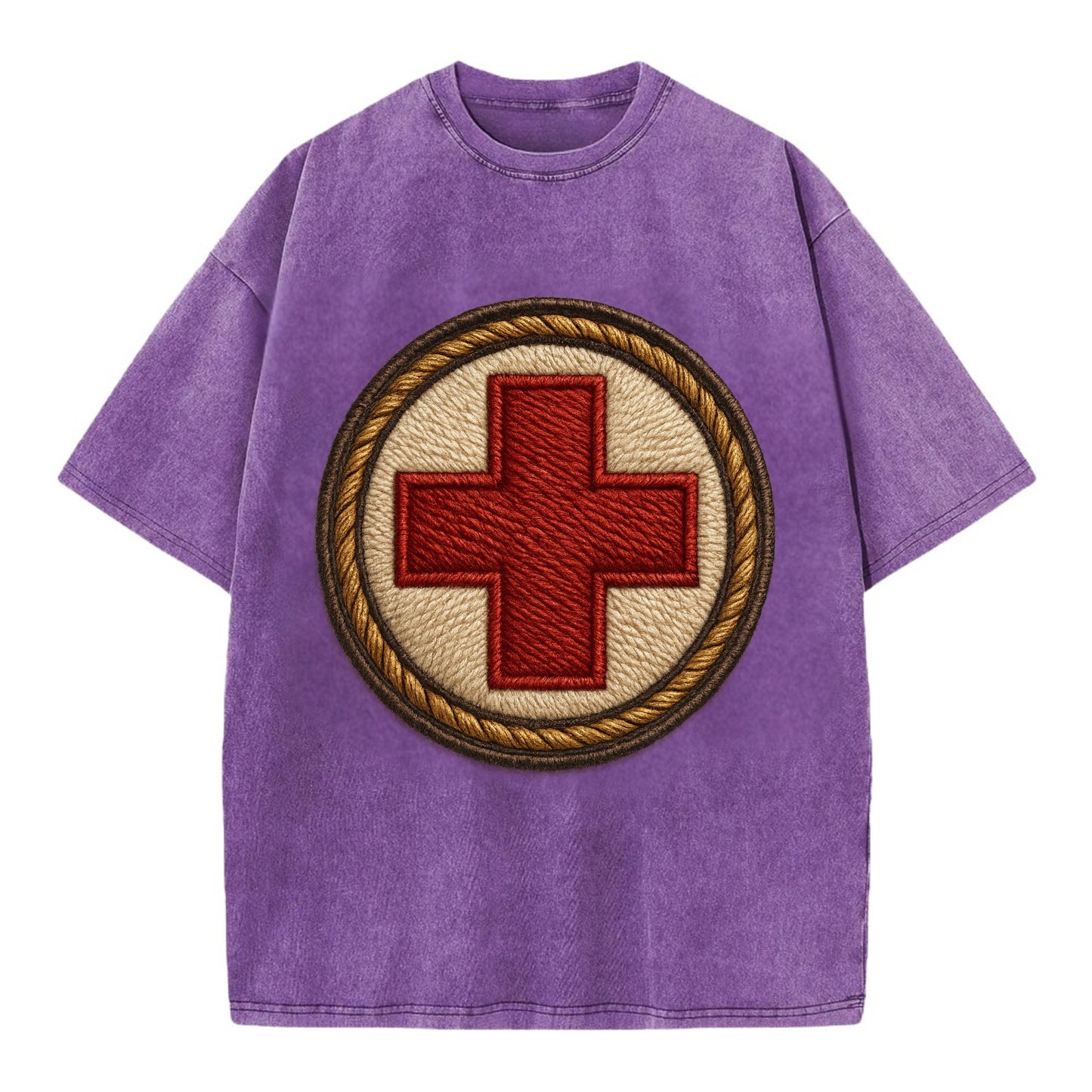 Medical Cross  - Vintage T-shirt - Purple