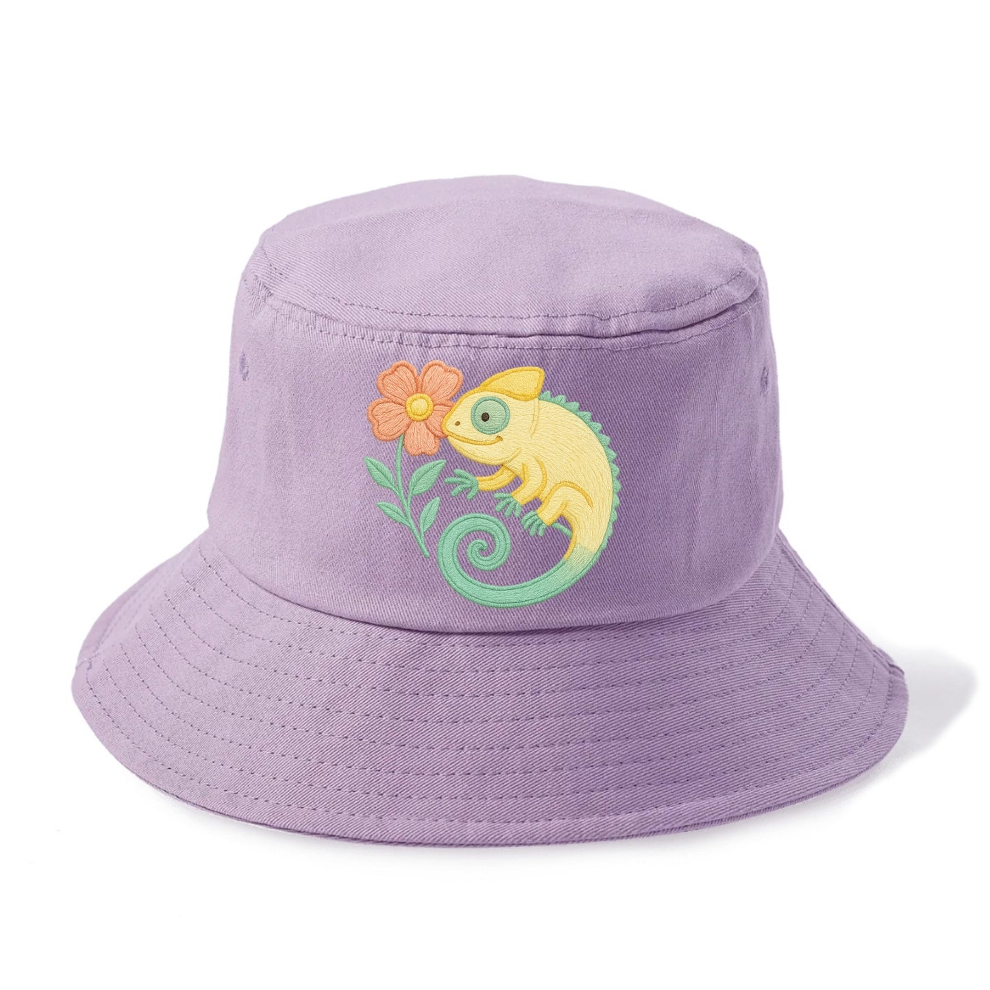 Yellow Chameleon - Bucket Hat - Purple