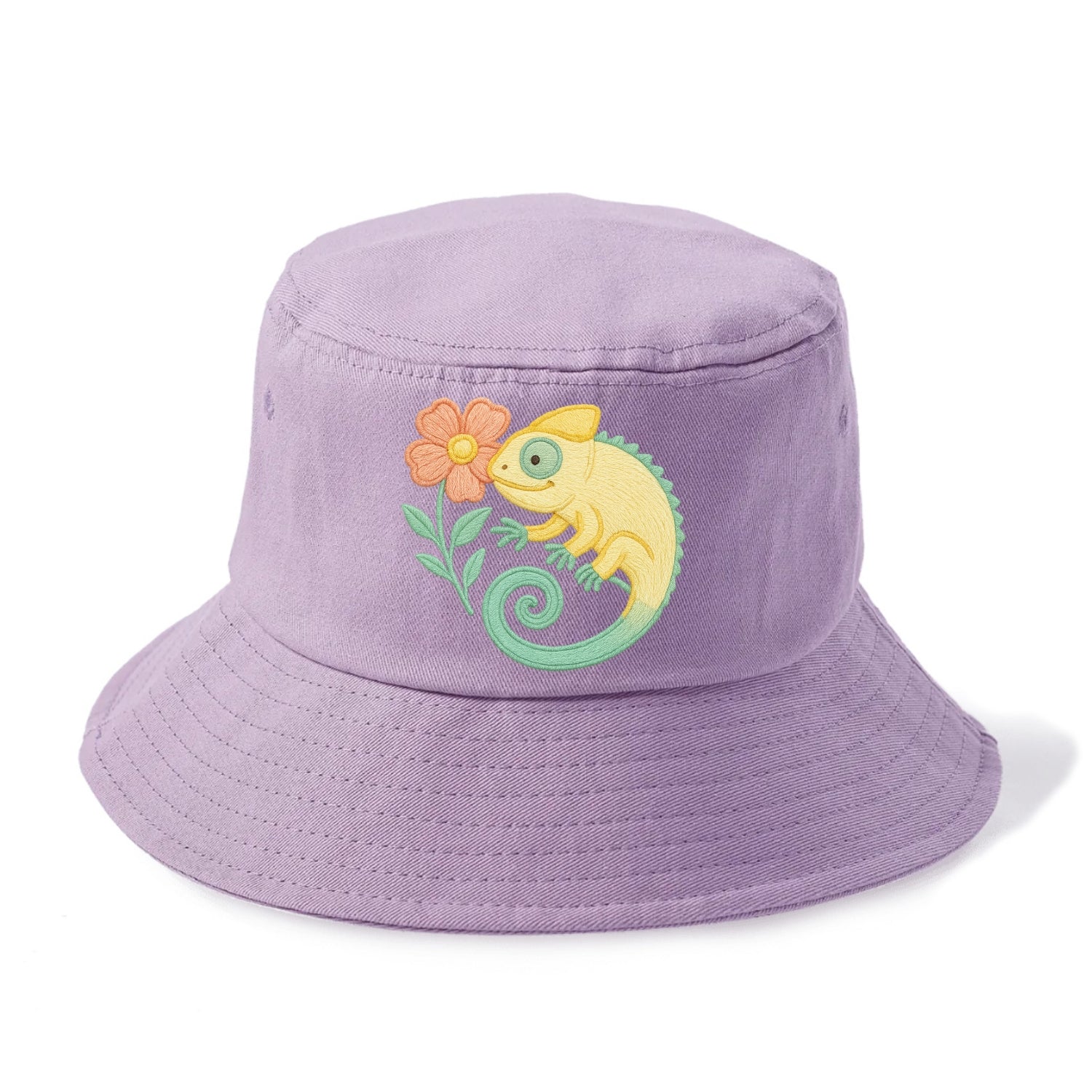 Yellow Chameleon - Bucket Hat - Purple