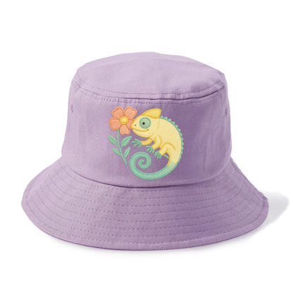 Yellow Chameleon - Bucket Hat - Purple