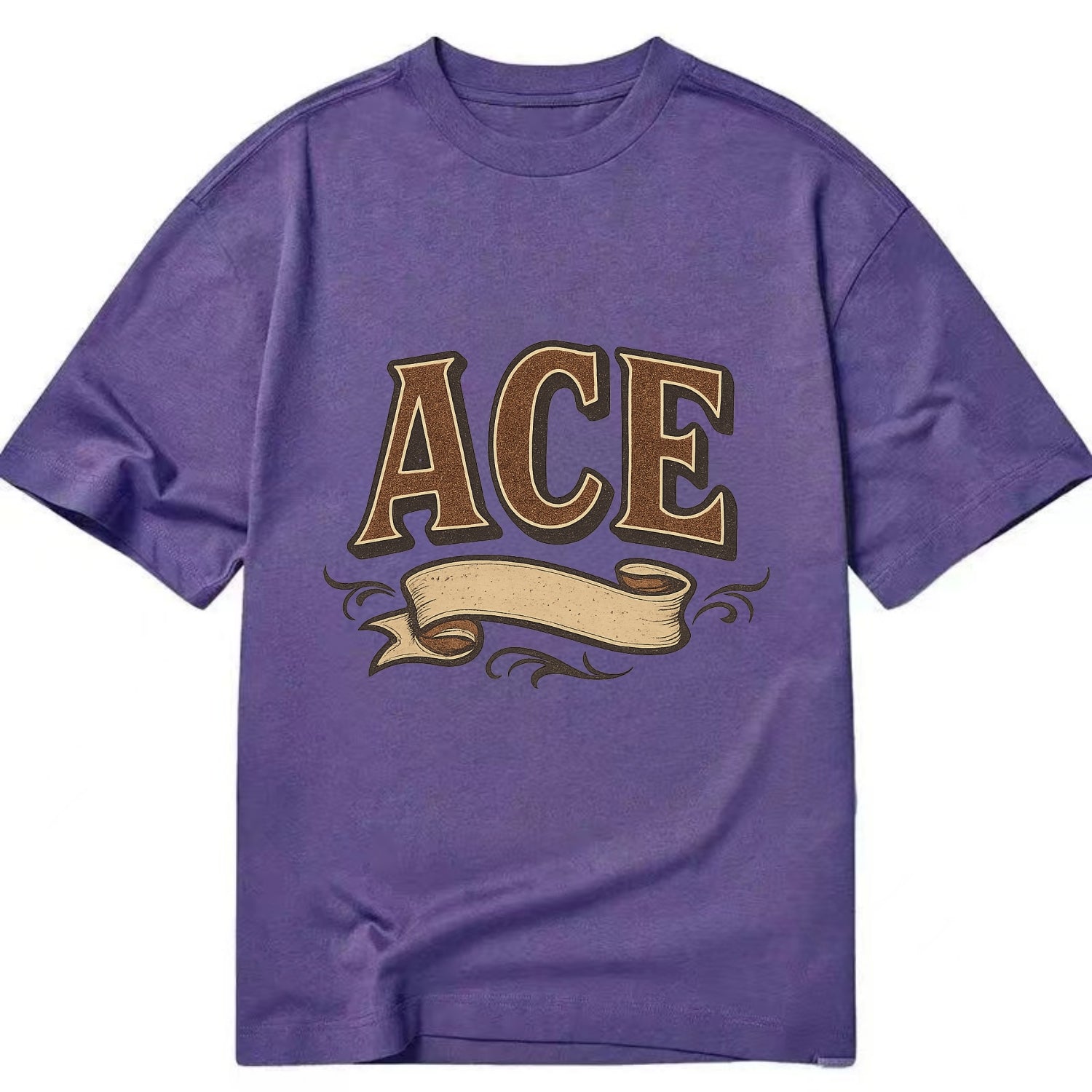 Bold typography design - "ACE" - expert, the best at something - Classic T-shirt - Purple