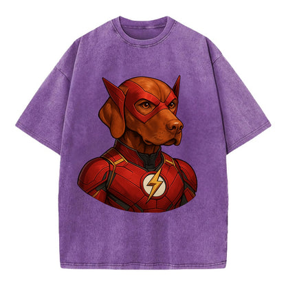 Vizsla Speed Hero  - Vintage T-shirt - Purple