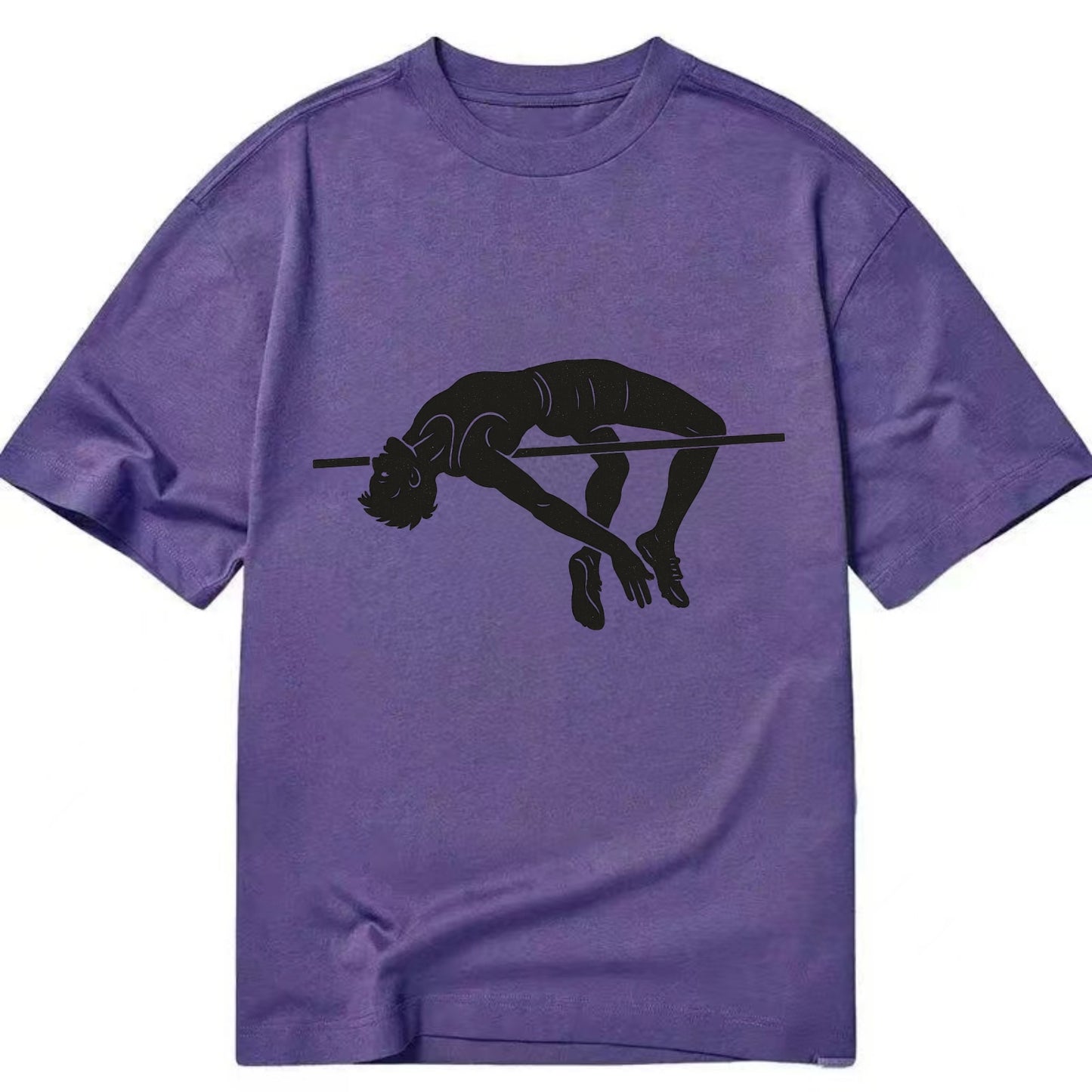 High jumper arching over bar - Classic T-shirt - Purple