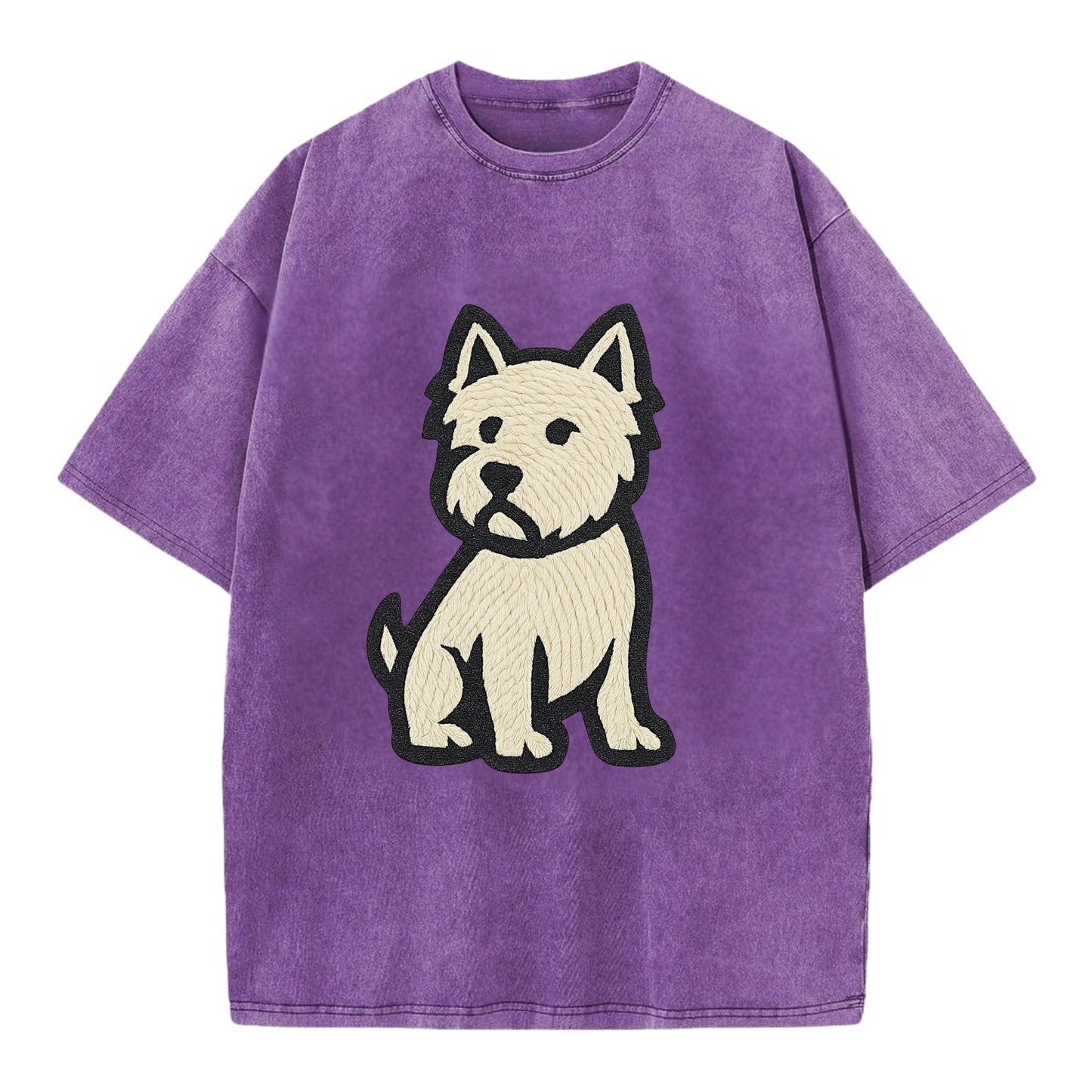 West Highland White Terrier - Alert stan Vintage T-shirt - Purple
