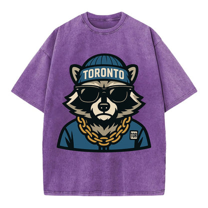 Toronto Raccoon - Vintage T-shirt - Purple
