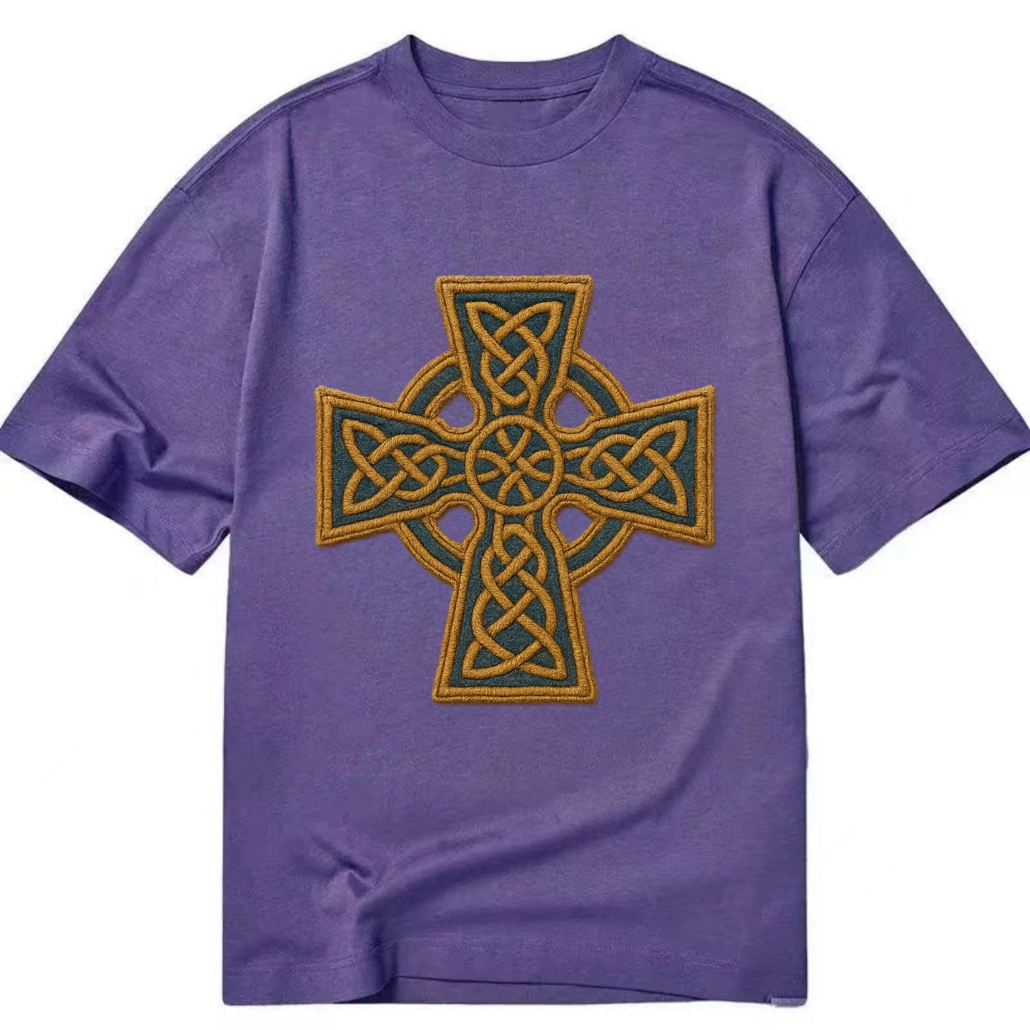 Book Of Kells Cross - Classic T-shirt - Purple
