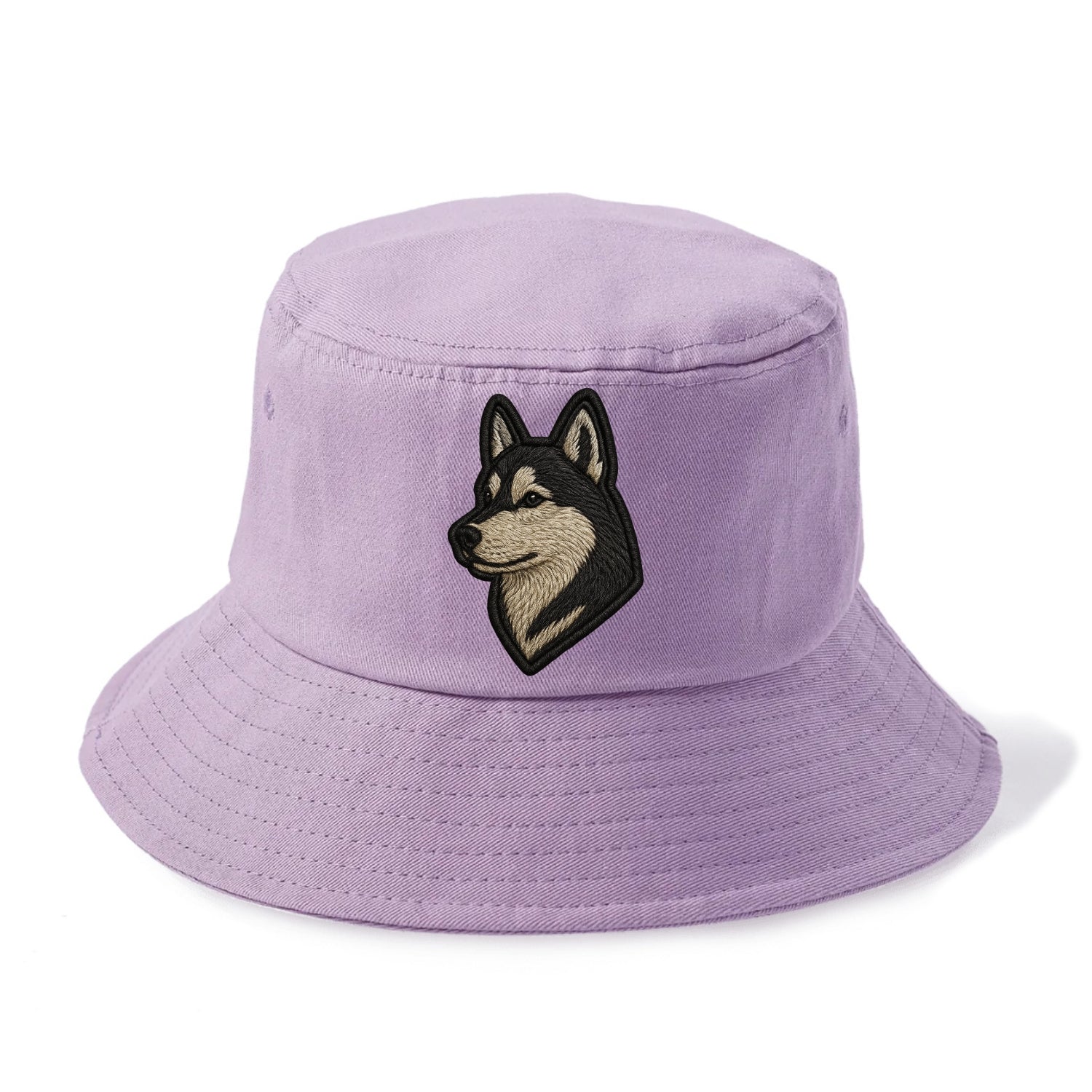Siberian Husky - Contemporary wolf-like - Bucket Hat - Purple