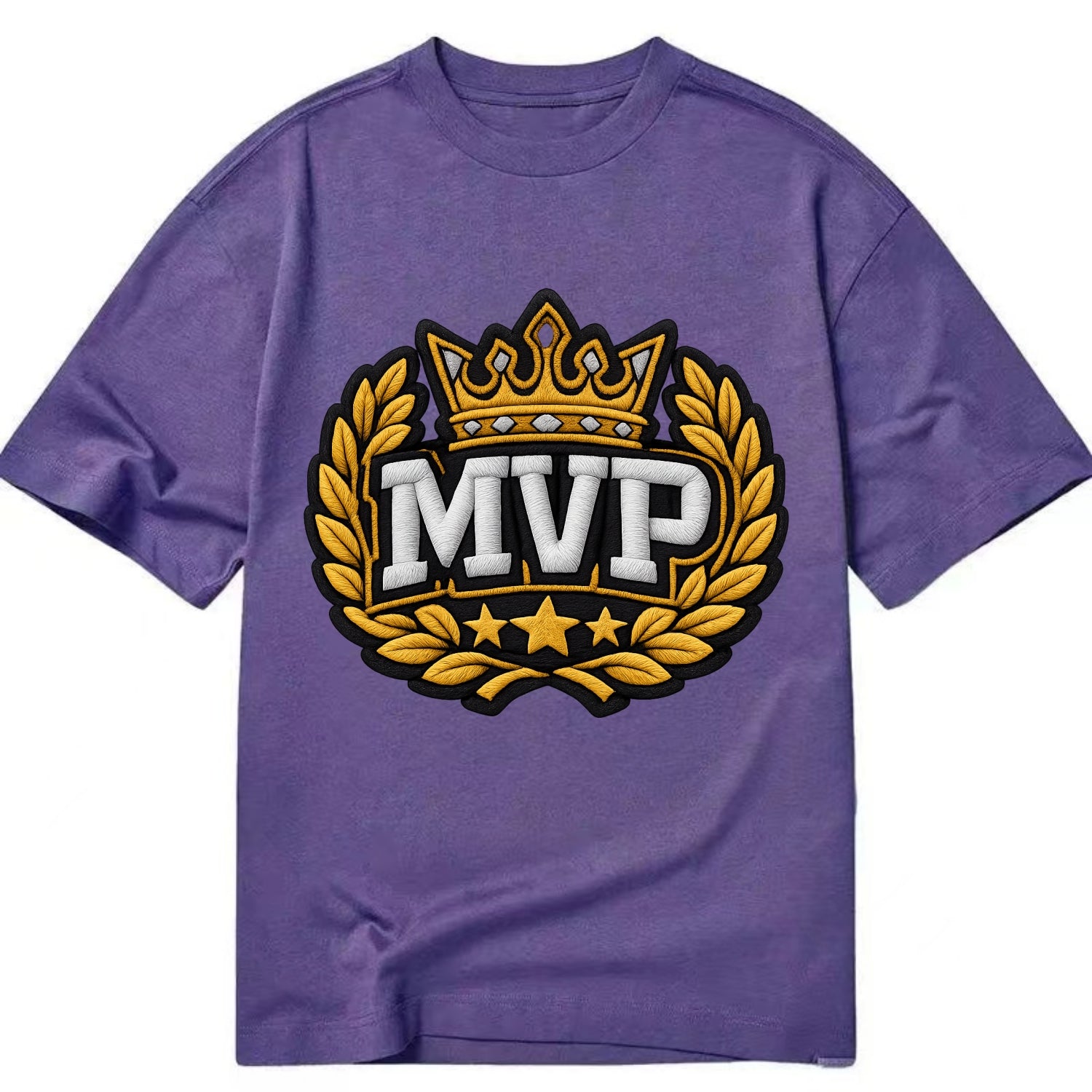 MVP CROWN - crown with laurels in gold , most valuable - Classic T-shirt - Purple