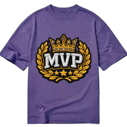 MVP CROWN - crown with laurels in gold , most valuable - Classic T-shirt - Purple