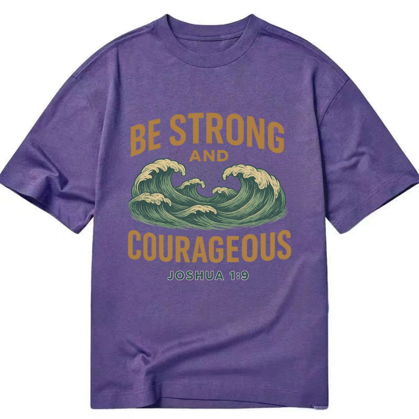 Joshua 1:9 Ocean - Classic T-shirt - Purple