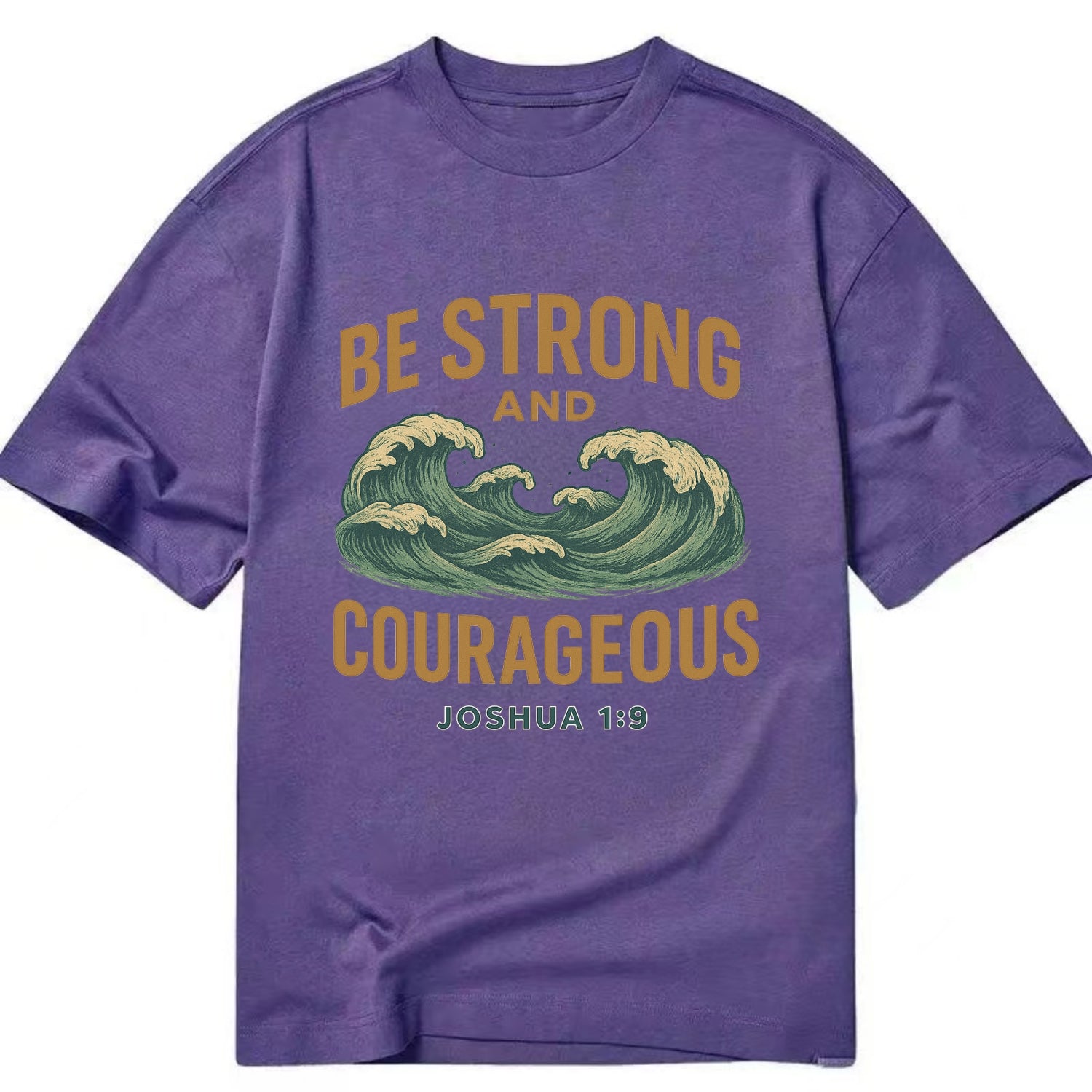 Joshua 1:9 Ocean - Classic T-shirt - Purple