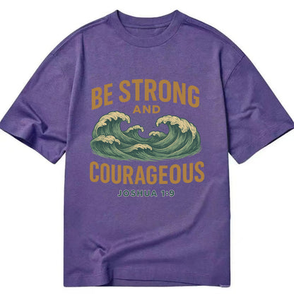 Joshua 1:9 Ocean - Classic T-shirt - Purple